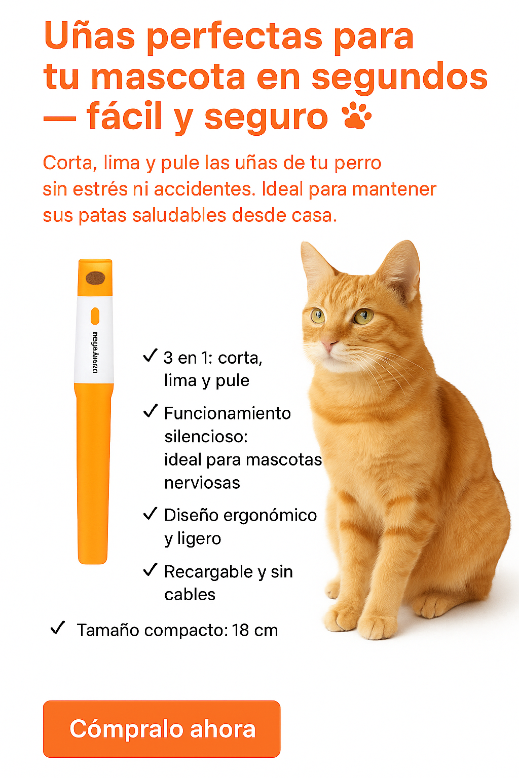 Pulidor, Limador, Cortaúñas Para Mascotas