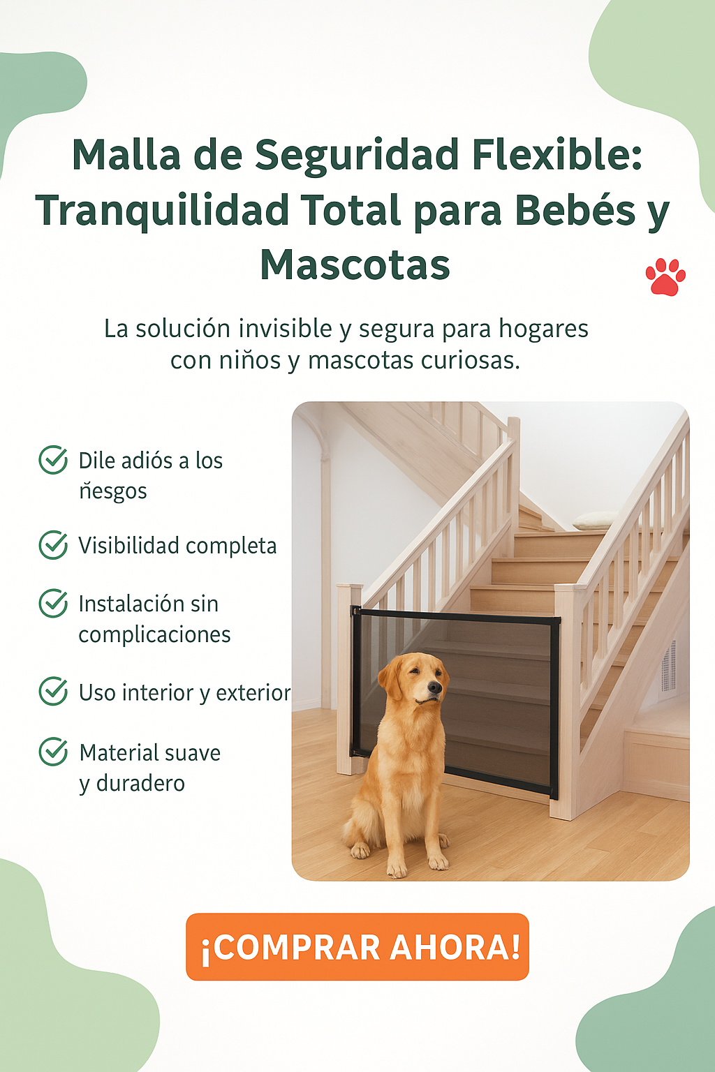 Malla Seguridad Para Mascotas Y Bebes