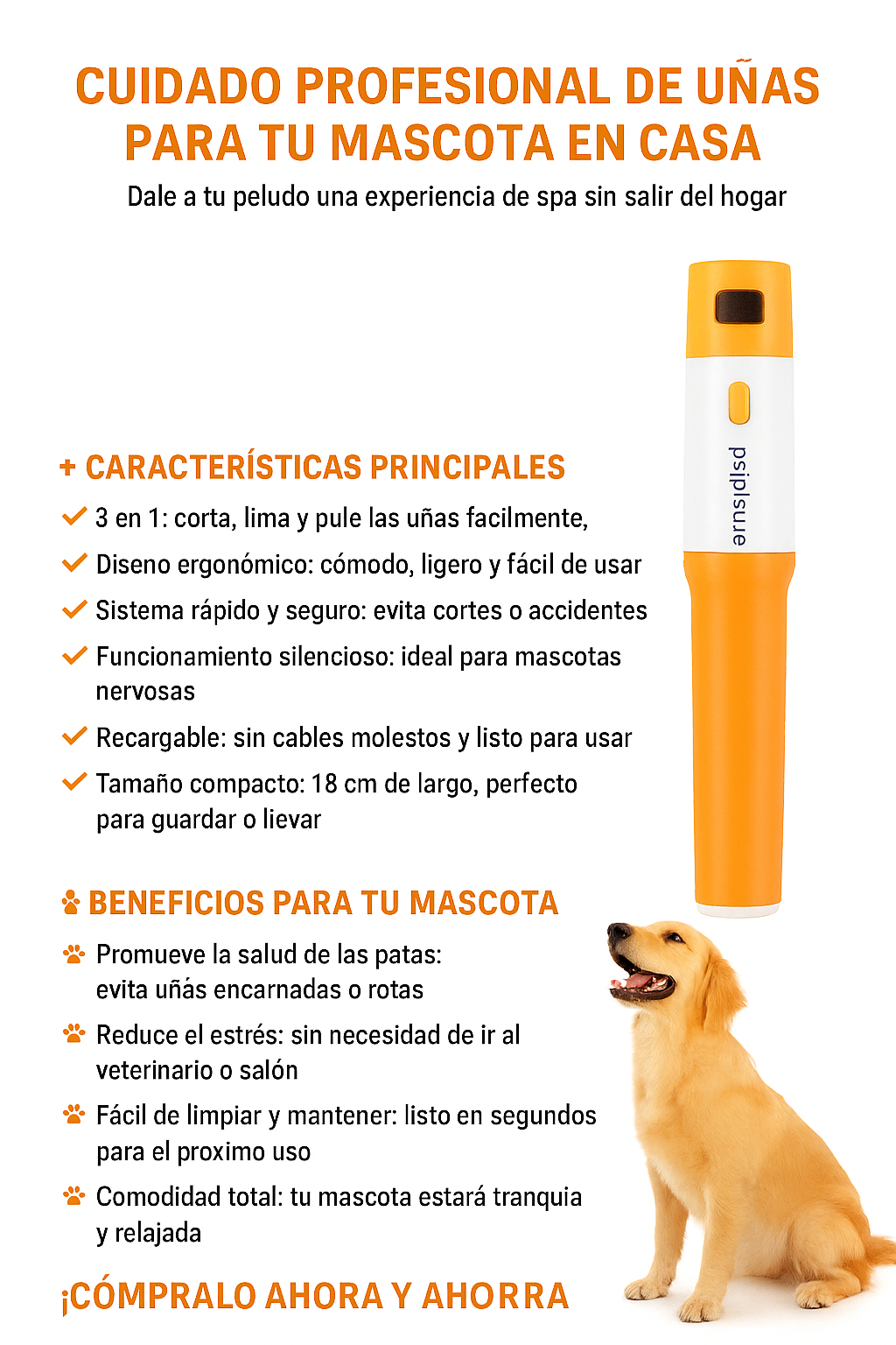 Pulidor, Limador, Cortaúñas Para Mascotas