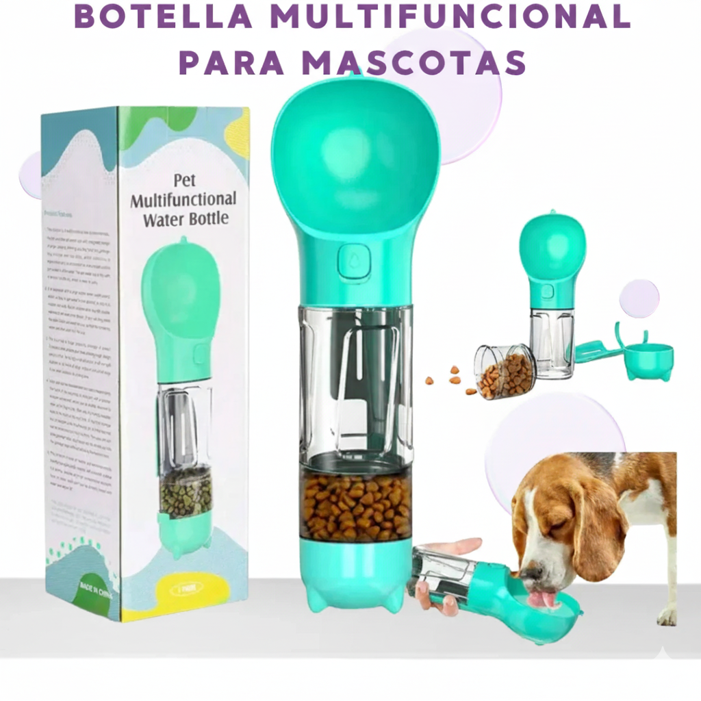 BOTELLA MULTIFUNCIONAL PARA MASCOTAS