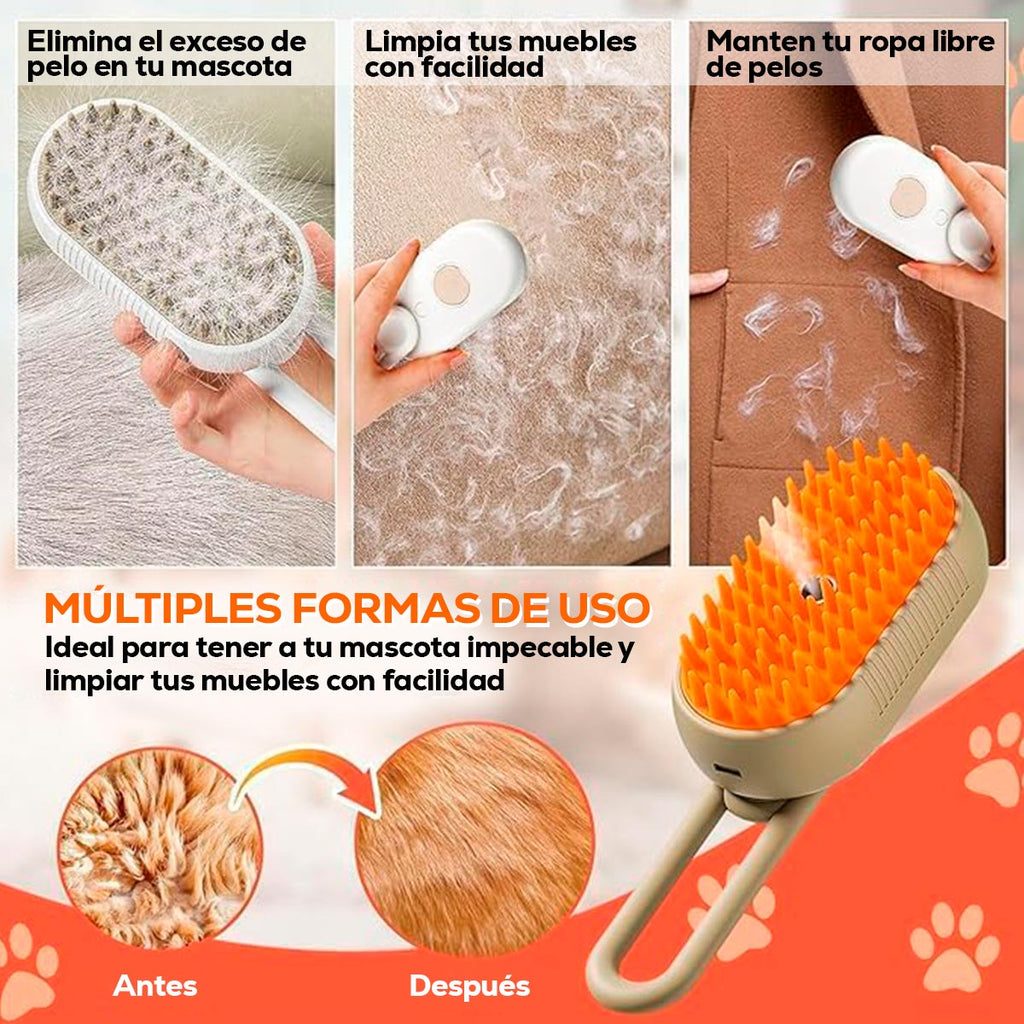 Cepillo Vaporizador Quita pelos